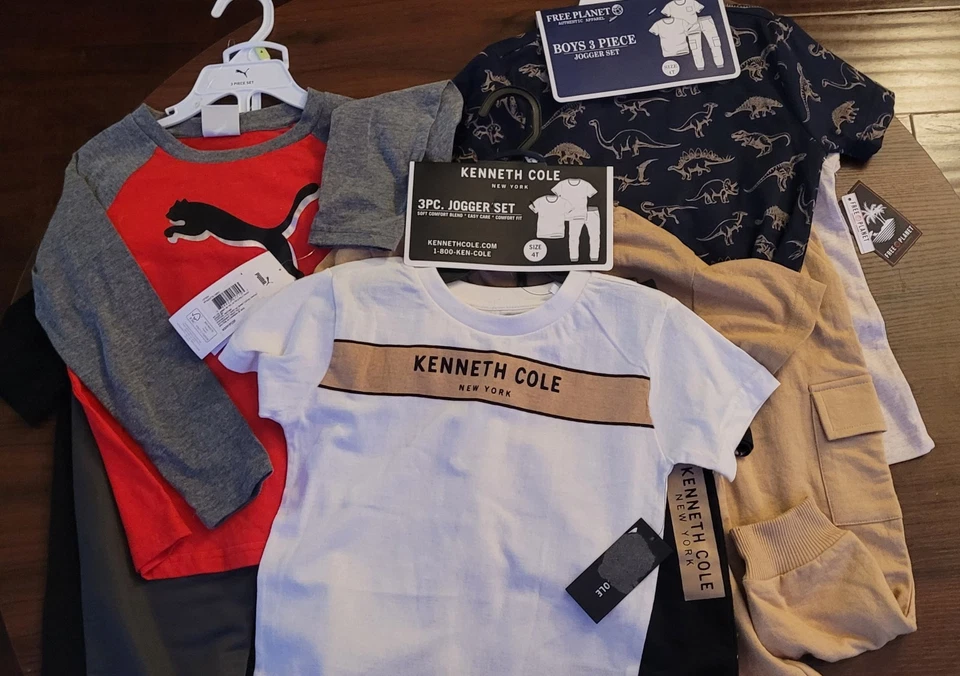 Nuevo con etiquetas Lote de Ropa para Niños Pequeños Paquete Talla 4T Puma Kenneth Cole Foto 3 de 4