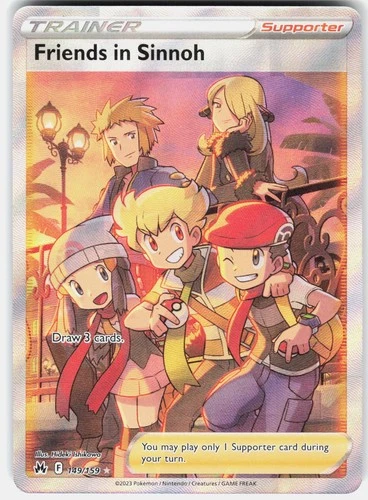 Pokemon Friends in Sinnoh 149/159 Ultra Rare Crown Zenith Pokemon Near Mint
