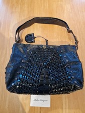 Salvatore Ferragamo Shoulder Bag Black Leather, excellent condition