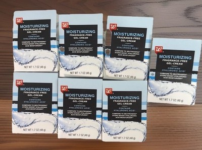 Walgreens Hydro Boosting moisturizing Gel-Cream Face Moisturize Pack Of 7 NEW!