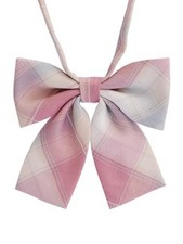 Women's Classic Plaid Bow Tie Adjustable Pre-Tied Bowtie One Size Pink Plaid
