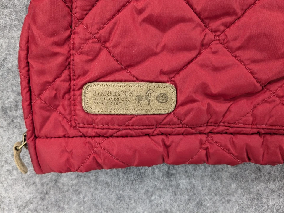 Chaleco Lauren Ralph Lauren Mujer Mediano Acolchado Cuello Pana Forro Ecuestre Foto 3 de 4