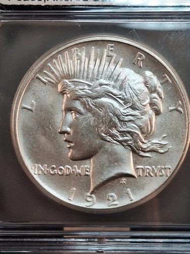 1921 High Relief Peace Silver Dollar MS60 Details ICG