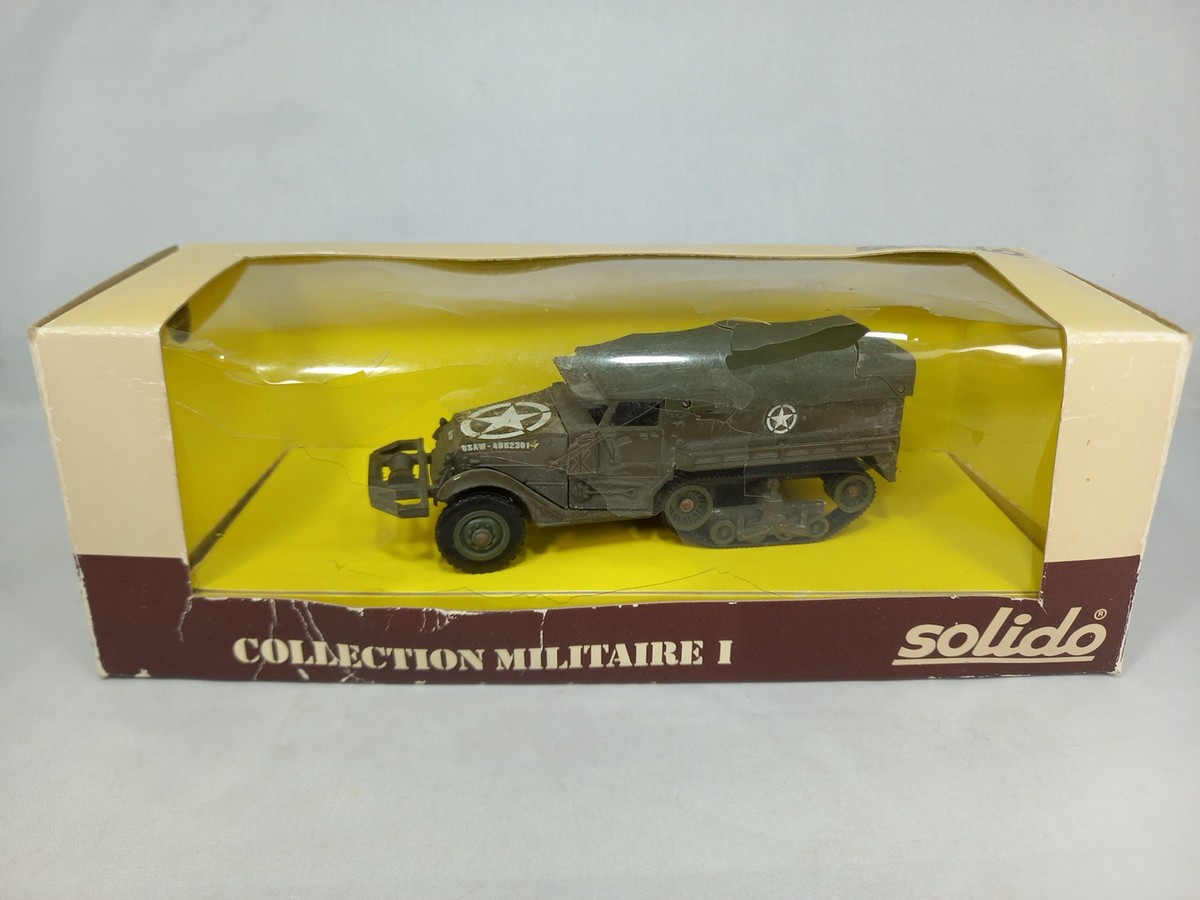 Miniature Solido 1/50 Half Track M3 Réf 244 - Armée Militaire - Bon état