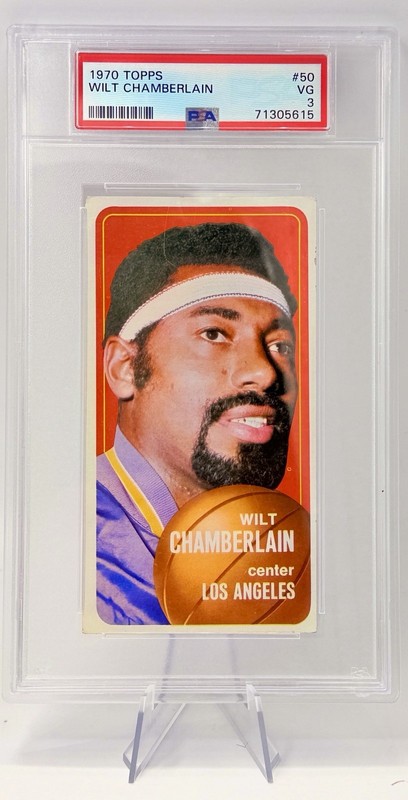 1970 Topps Wilt Chamberlain #50 PSA 3 VG Lakers Vintage HOF Tall Boy Oval Logo