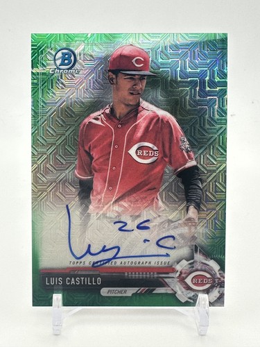 Luis Castillo [Green Refractor] #BMA-LC 2017 Bowman Mega Box Chrome Autographs card