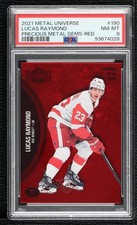 2021 Skybox Metal Universe Rookies PMG Red 42/100 Lucas Raymond #190 PSA 8 gs8