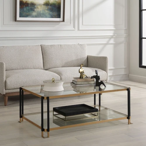 Uttermost Kentmore Glass Coffee Table - Picture 1 of 5