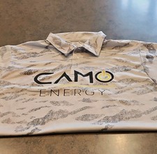 GarmentOne XL Men's Bowling Jersey Short Sleeve Camo Energy Power Up Graphic