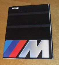 BMW M535I E28 Brochure 1984-1985 - UK Market