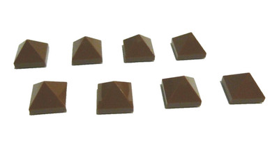 8 x LEGO  22388 Systemstein,Dachstein,Pyramide 1x1x2/3 Reddish Brown Neuware