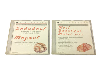 2 Black Pearl Schubert Symphony 8 B Minor Mozart Symphony 29 CDs Beautiful Music