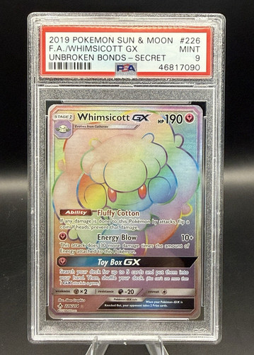 Whimsicott-GX graded PSA 9 for sale on eBay