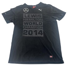 Lewis Hamilton Shirt Mens Medium Mercedes AMG Petronas F1 World Champion 2014 Pu