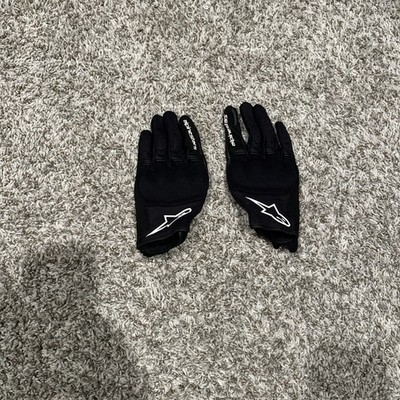 Alpinestars Men's Copper Motorcyle Riding Glove, Black/White, Size Medium