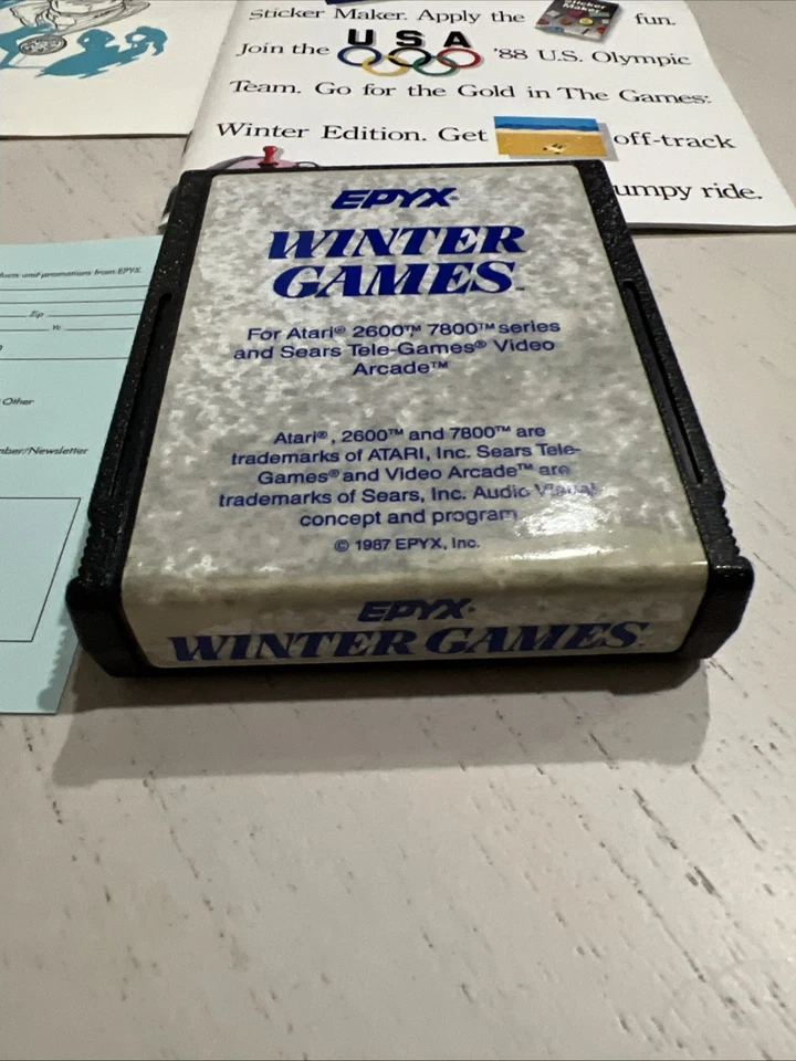 Winter Games (Atari 2600, 7800) CIB Complete Authentic - Free Ship! - Image 2 of 4