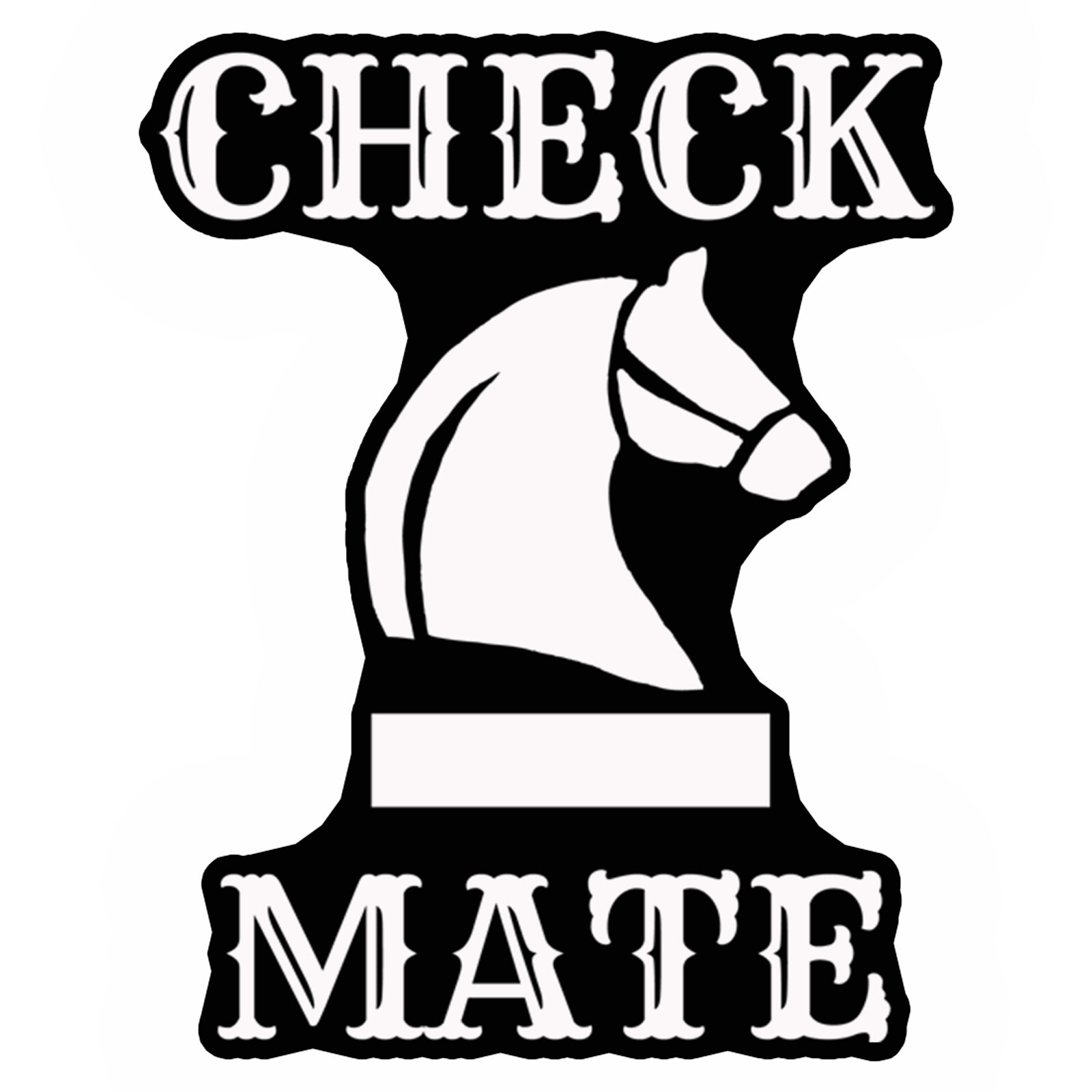 Checkmate Racing Sticker 2 x Stickers - Check Mate Chess Game - Car Bumper Funny Novelty Sticker ...