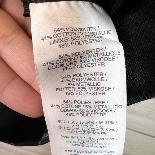 J.Crew Black Silver Metallic Dot Jacquard Dress Party Cocktail Size 00 - Picture 6 of 10