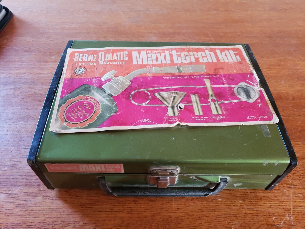 Vintage Bernz O Matic Propane Maxi Torch Kit, With Case, Model