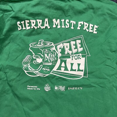 Vintage Pepsi Co 2003 Sierra Mist Promo Hollywood Vid Green Long Sleeve Shirt XL