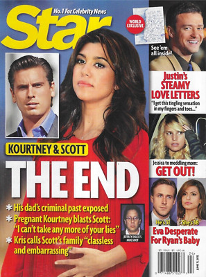 Star Magazine Kourtney Kardashian Justin Timberlake Jessica Simpson Ryan Gosling