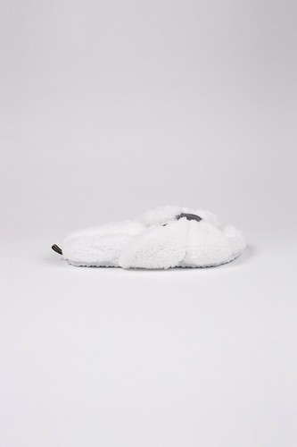 Pretty You London E1 Damen Slider Spa Slipper Ava weiß - Größe wählbar - Bild 3 von 10