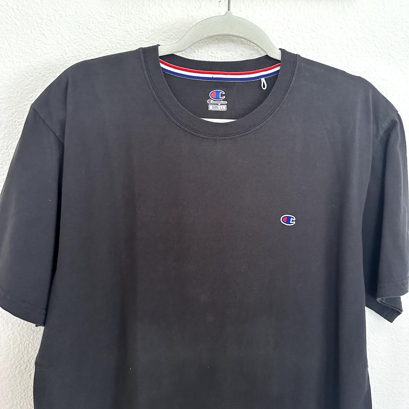Champion Solid Black Basic Short Sleeve T-shirt -… - image 2
