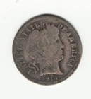 1914 D Barber Dime in Worn/Circulated Condition