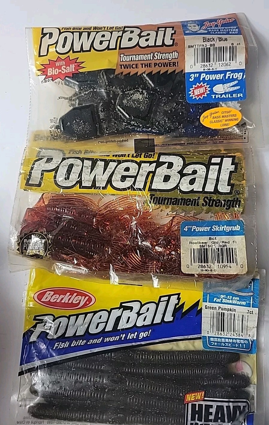 Bass Fishing Lot 3pk Berkley Powerbait 3