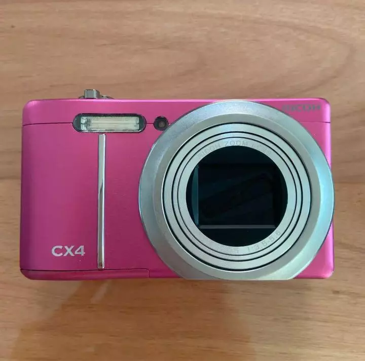 RICOH Digital Camera CX4 Purple Pink CMOS Optical 10.7x Zoom Wide Angle 28mm