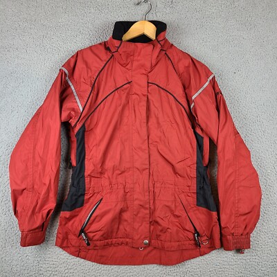 Kerrits Hooded Riding Jacket Womens Size Small Red Equestrian Horses Rain  Coat