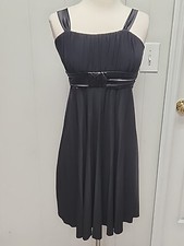 Sleeveless Sun Dress Formal Black Size Medium High Waisted Classic Soft Pullover