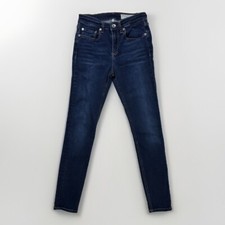 Rag Bone 25 Cate Mid Rise Skinny Jeans Ankle Stretch Dark Wash Blue Carmen