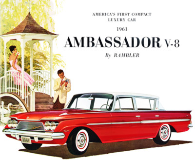 1961 Rambler Ambassador V-8 Promotional Advertising Poster