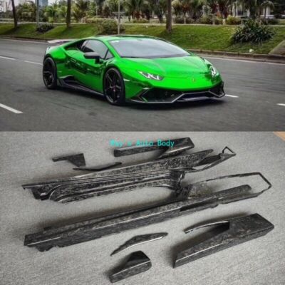 Fits For Lamborghini Huracan LP580 LP610 Forge Carbon Fiber Sideskirts Vor Style