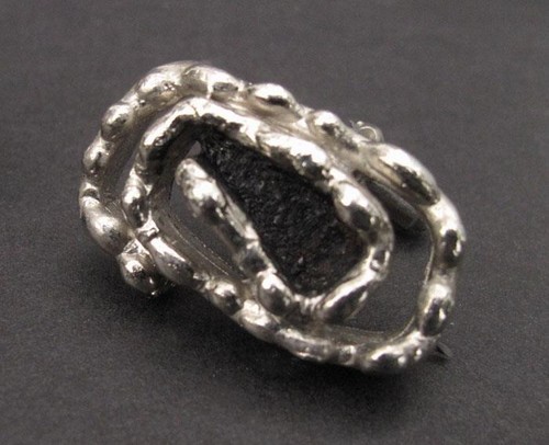 BRUTALIST MODERNIST PEWTER CUFFLINKS VINTAGE ARTISAN DESIGNER HAND CRAFTED - Picture 3 of 4