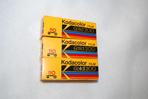 3 Kodak Kodacolor 110 Film Gold 200 Speed 24 Exposures Expired 03/1992 Sealed