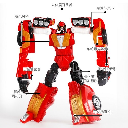 Kids Toy Hello Carbot Rescue 8" Figure Fire Police Car Transform Robot Boy Gift - Picture 54 of 88