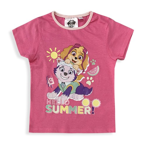 Paw Patrol Girls Pajamas Summer Cotton Shorts T-Shirt 6035 - Picture 9 of 24