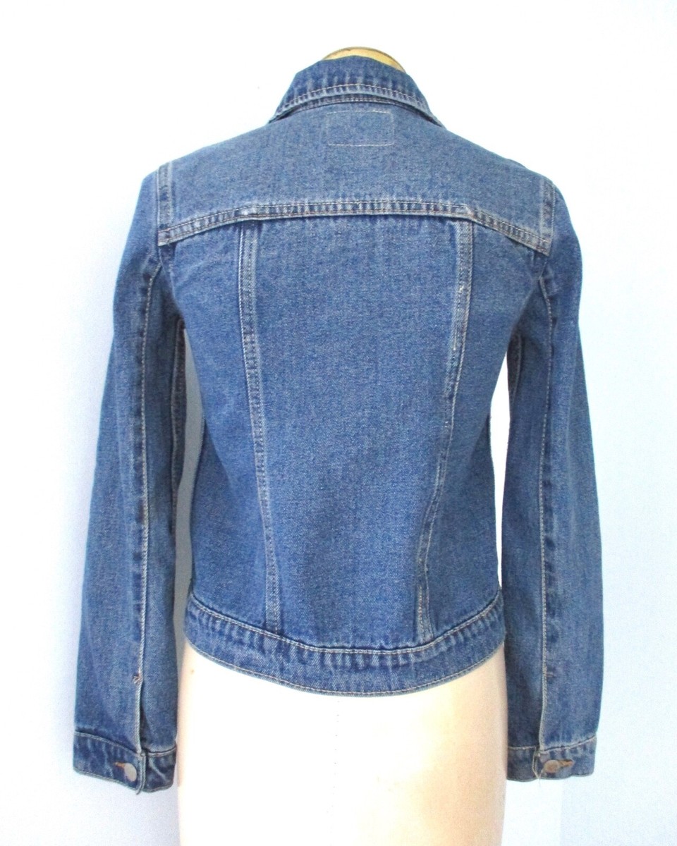 みるく Levi's Blue 100% Cotton Denim Trucker Jean Jacket Red Tab Pockets