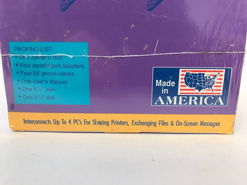 SOFTWORX PC INTERLINK PRINTER SHARING FILE TRANSFER SYSTEM NEW SEALED BOX - Picture 5 of 5