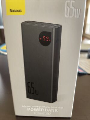 Baseus 65W Power Bank Backup Fast Portable Charger USB External Battery