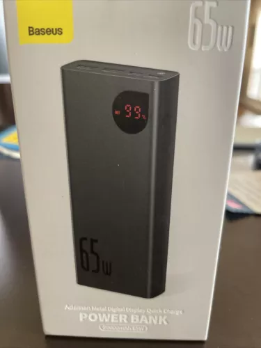 Baseus 65W Power Bank Backup Fast Portable Charger USB External Battery 20000mAh