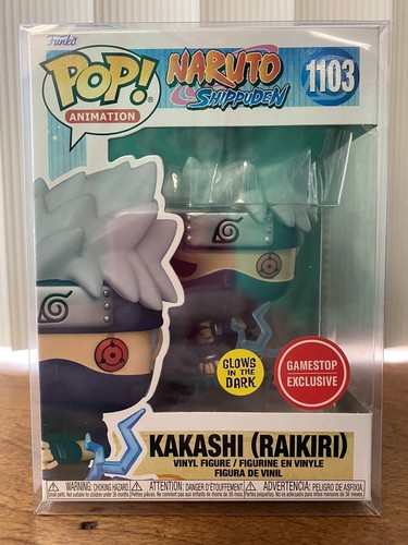 Kakashi (Raikiri) 1103 GITD GameStop Excl Funko PoP! Naruto Shippuden w/PROTECTR