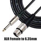 XLR Female To 6.35mm Mono 1/4 '' Male Microphone Audio Cable TS Lead/Mic