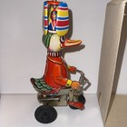 Key Wind-up Tin Toy Blechspielzeug BLIC Circus Duck Bike Tricycle works In Box — photo 6