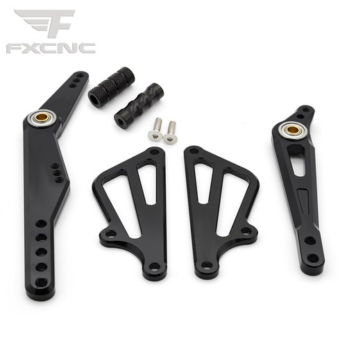 CNC Black Brake Shift Pedal Lever&Wing Footpegs Footrest For YZF R1 2015-2022 - Picture 1 of 10