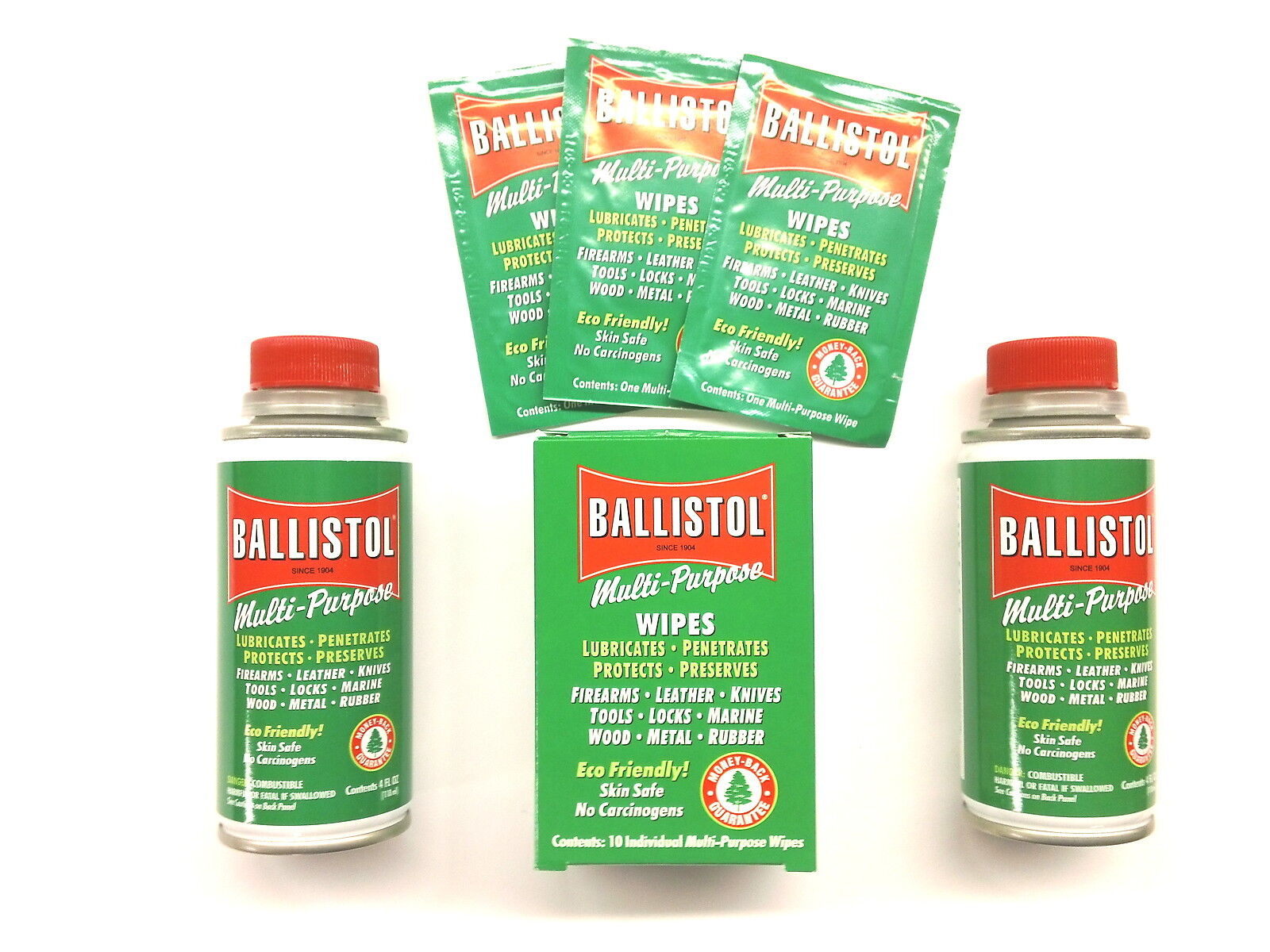 Ballistol Multi Purpose Oil-Lubricant Gun Cleaner-2-4oz cans & free wipes-120045