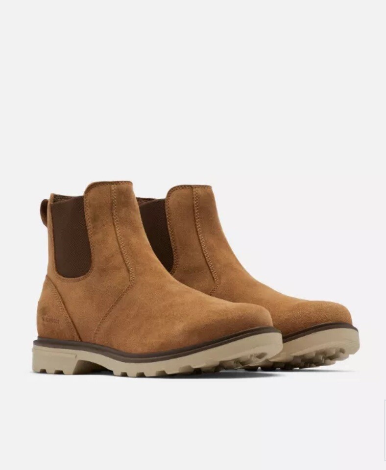 Sorel Men Carson Waterproof Suede Chelsea Boots Brown Size‎ 11 Lug Sole Sorel Carson Chelsea Waterproof Boots - Brown | Editorialist main image 3