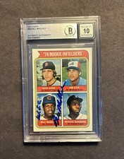 1974 Topps B.Madlock RC signed.CHI Cubs Auto.BAS 10 Autograph Card NM 